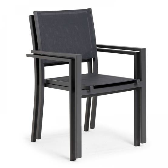 Oviala - Ensemble table de jardin et 6 chaises en aluminium et céramique bois Tivoli - Oviala - Imagen 4