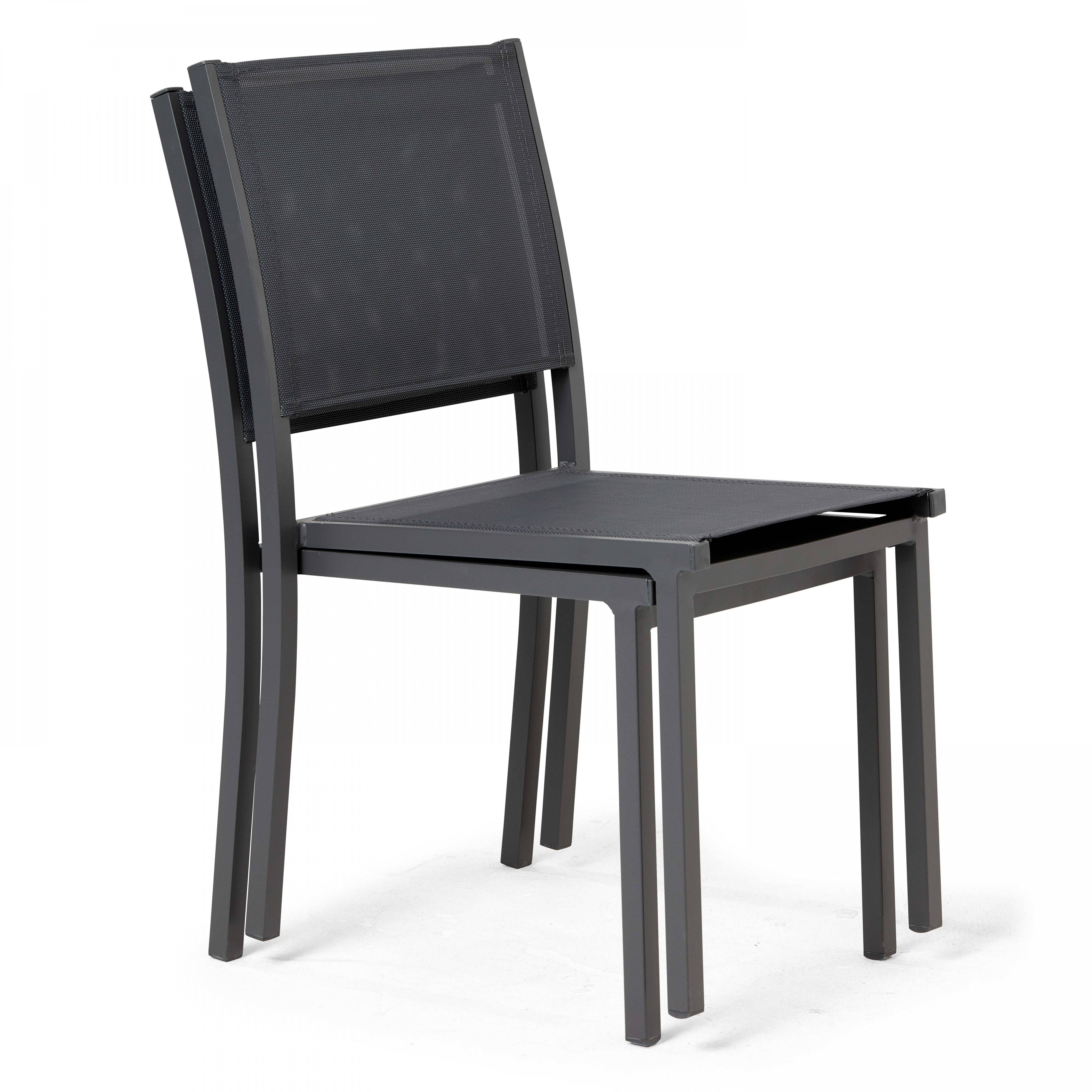 Oviala - Ensemble table de jardin et 6 chaises en aluminium et céramique bois Tivoli - Oviala - Imagen 3