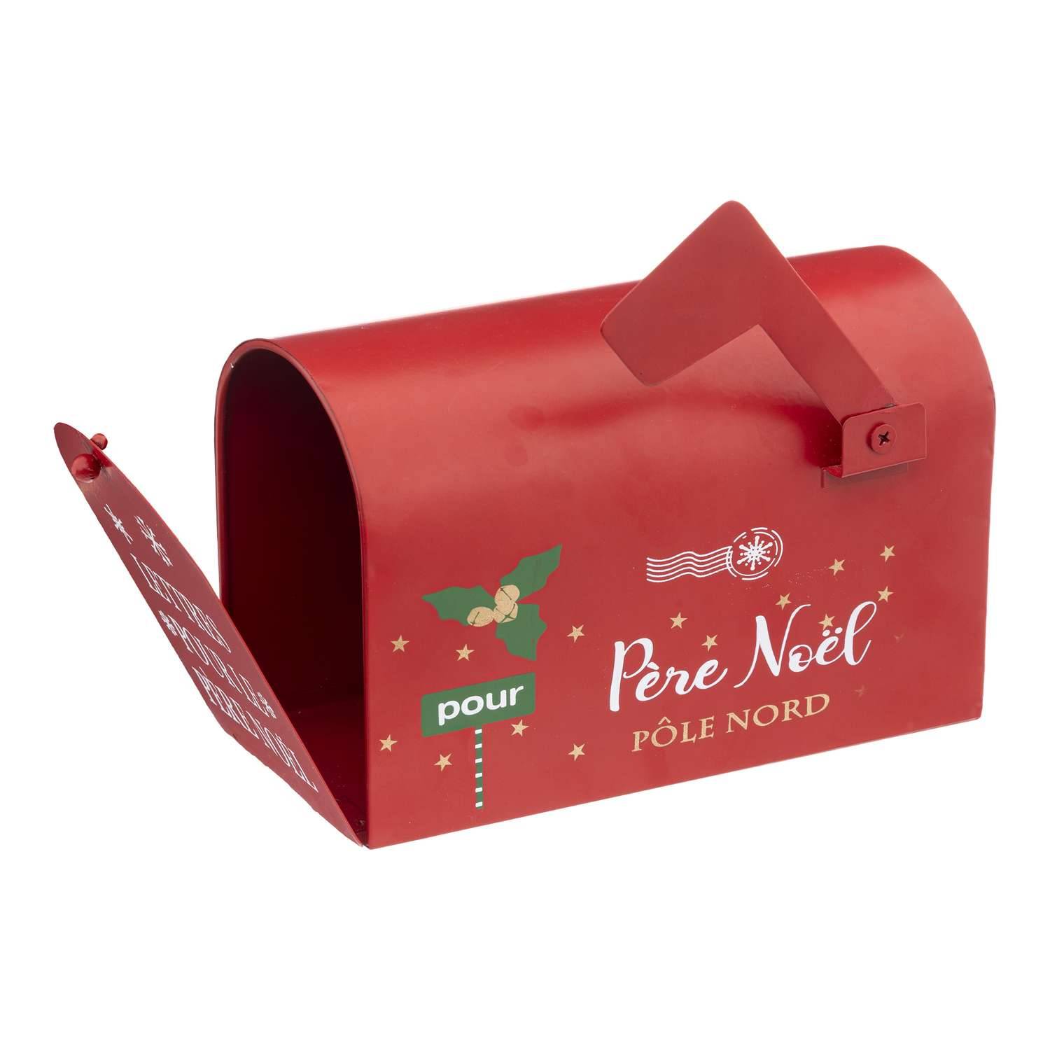 Atmosphera - Boîte aux lettres de Noël en métal - Rouge - Atmosphera - Imagen 2