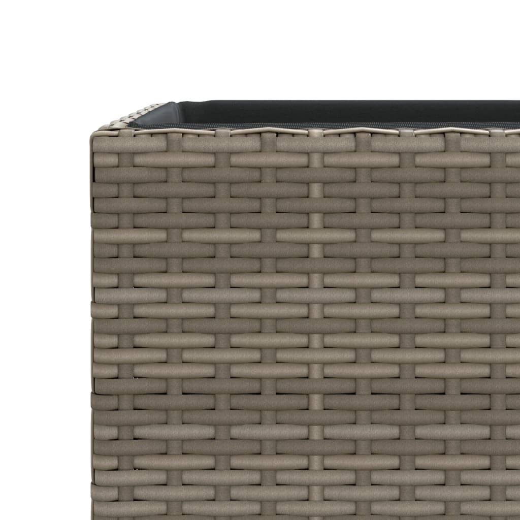 Vidaxl - Jardinières d'extérieur 3 pcs gris résine tressée vidaXL 366397 - Image 5