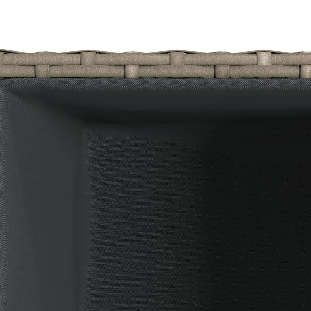 Vidaxl - Jardinières d'extérieur 3 pcs gris résine tressée vidaXL 366397 - Image 4