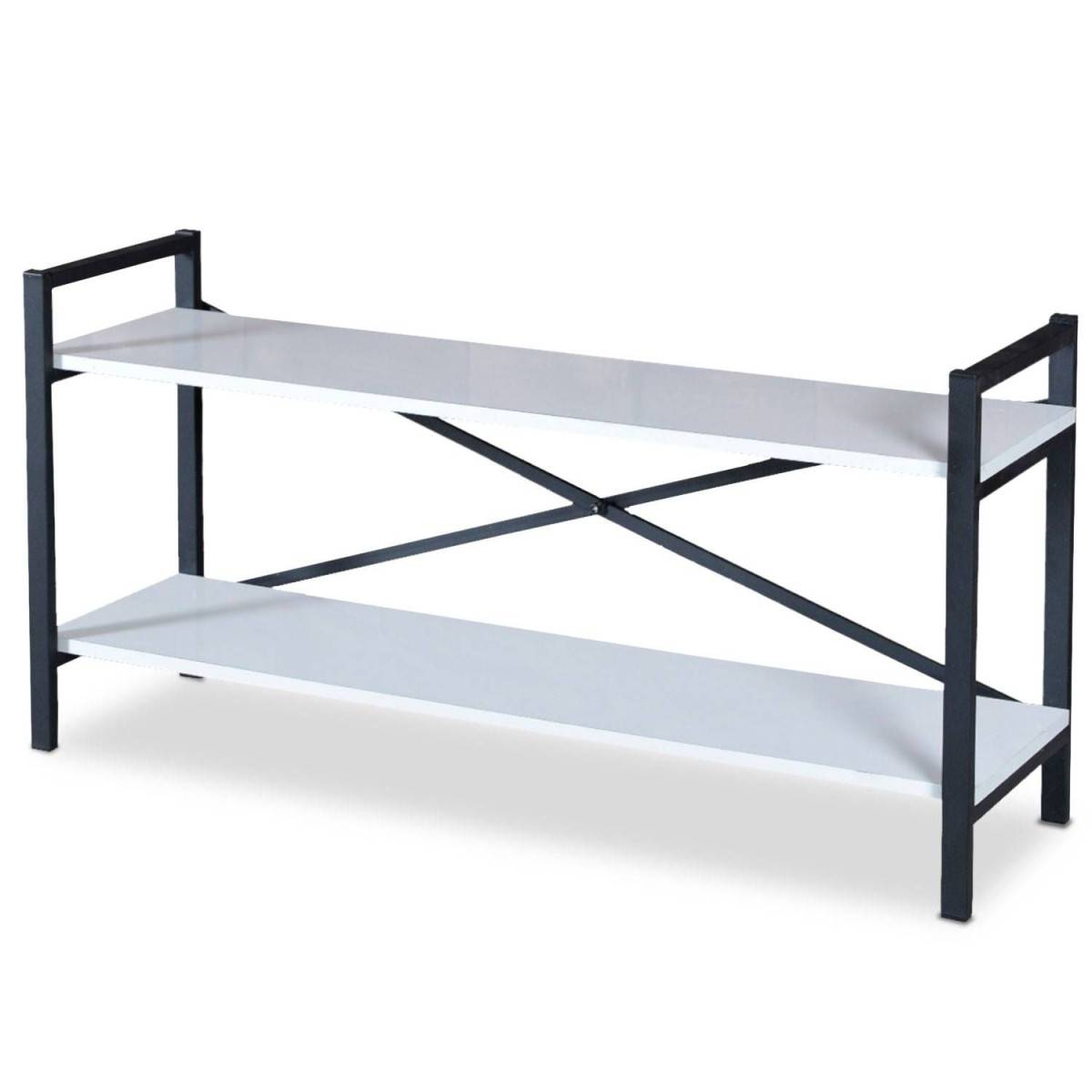 Meuble TV Design "Sicaret" 120cm Blanc Mat - Imagen 1