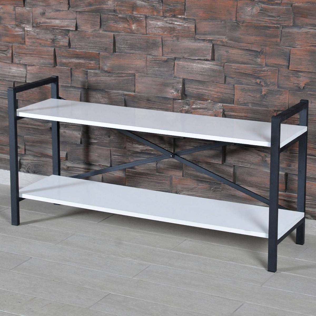 Meuble TV Design "Sicaret" 120cm Blanc Mat - Imagen 3