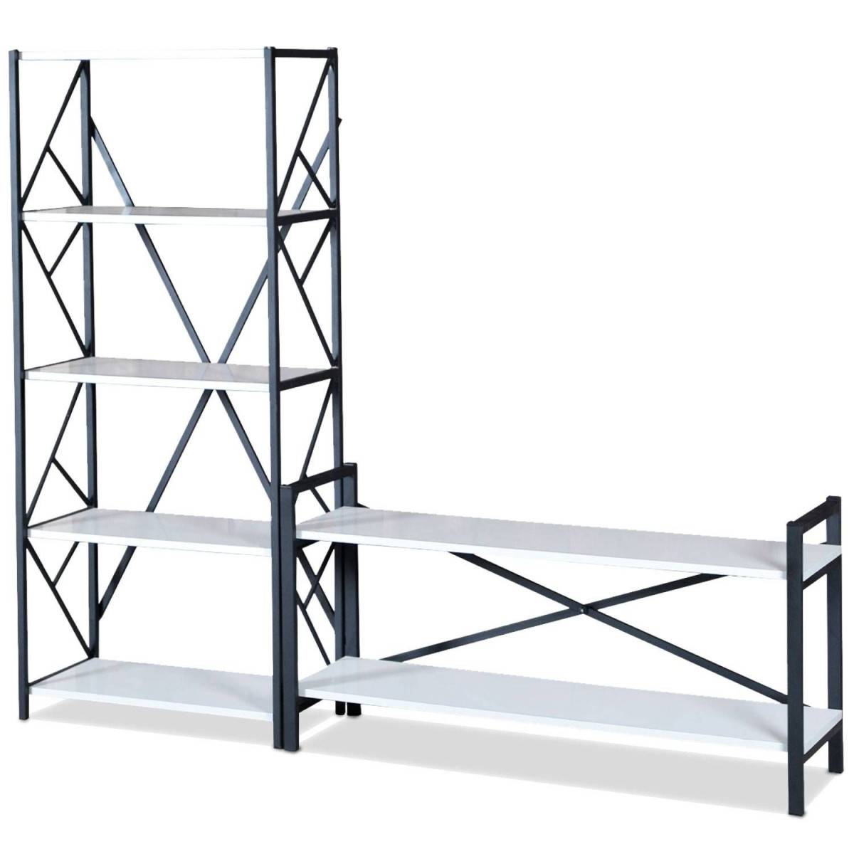 Meuble TV Design "Sicaret" 120cm Blanc Mat - Imagen 2