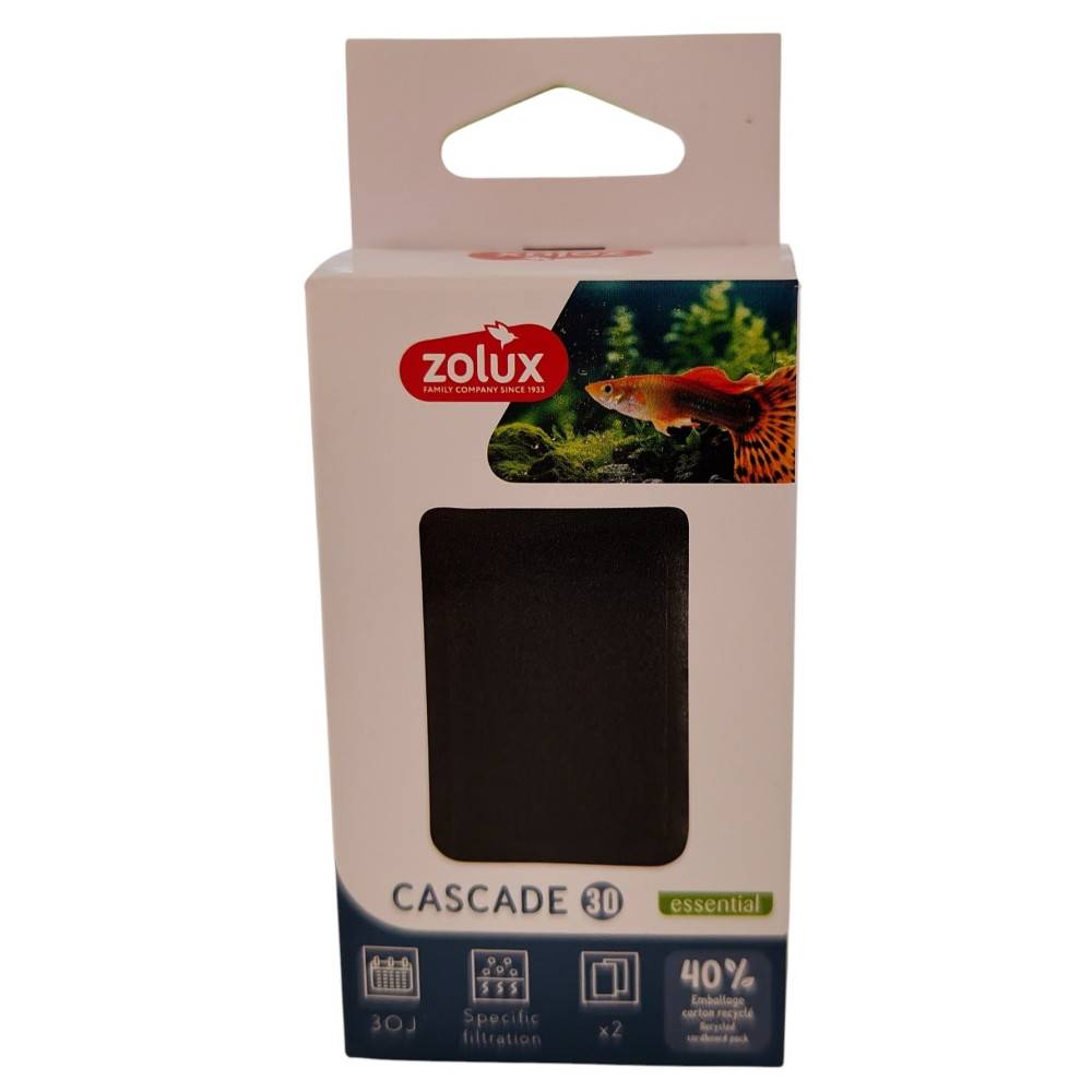 Zolux - Filtre pour pompe cascade 30, filtre CA 30 C cartouche zeocarb x 2. pour aquarium. - Imagen 1