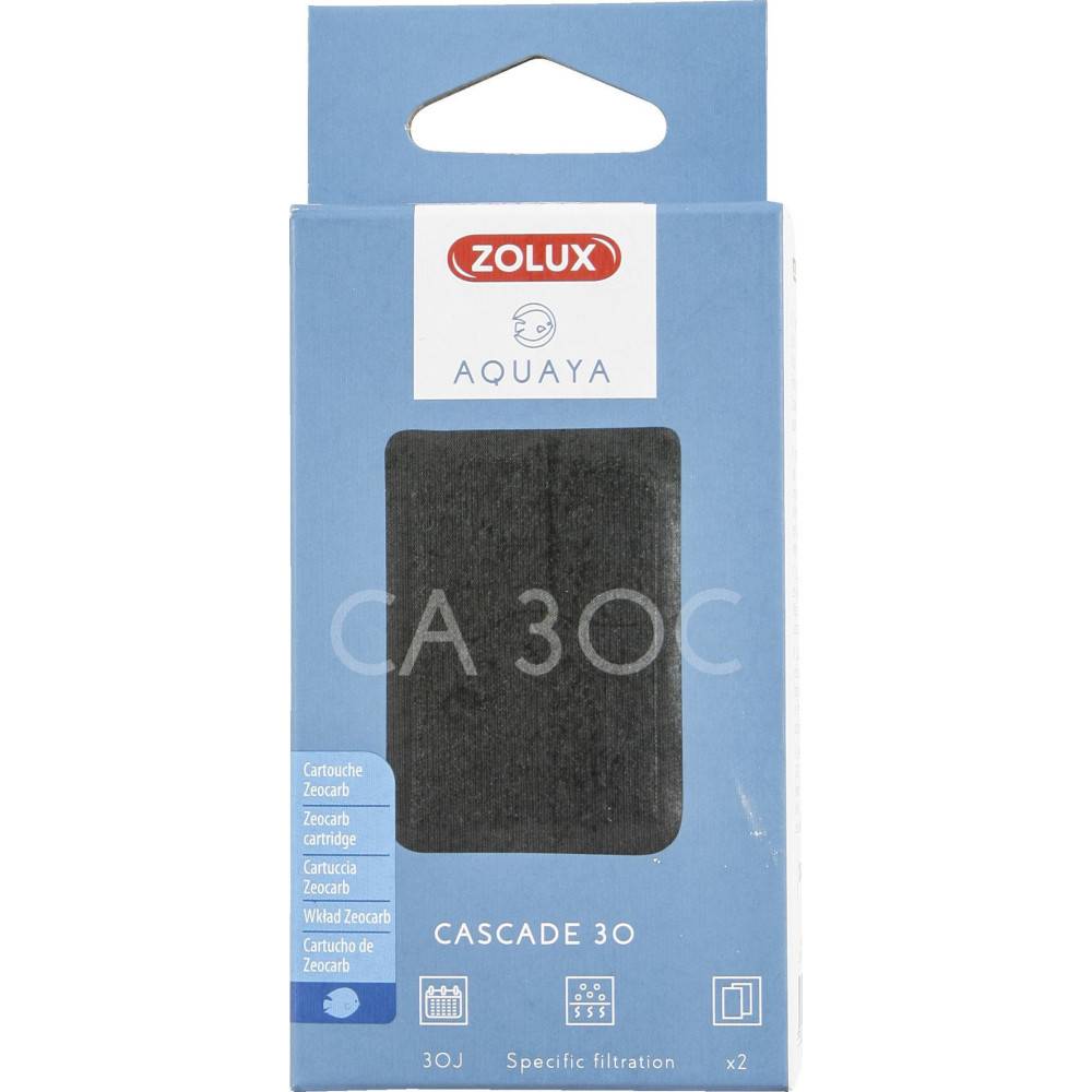 Zolux - Filtre pour pompe cascade 30, filtre CA 30 C cartouche zeocarb x 2. pour aquarium. - Image 1