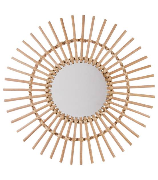Miroir mural Soleil en Rotin D 58 cm - Image 1