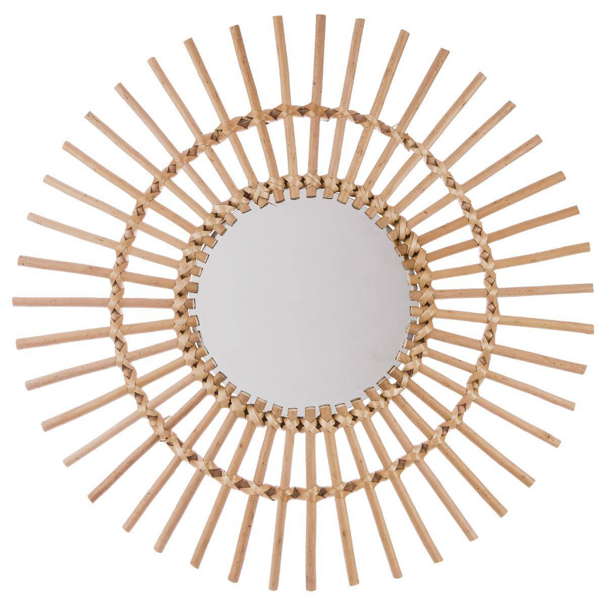 Atmosphera - Miroir "Soleil" rotin D58cm - Atmosphera Créateur d'intérieur - Imagen 1