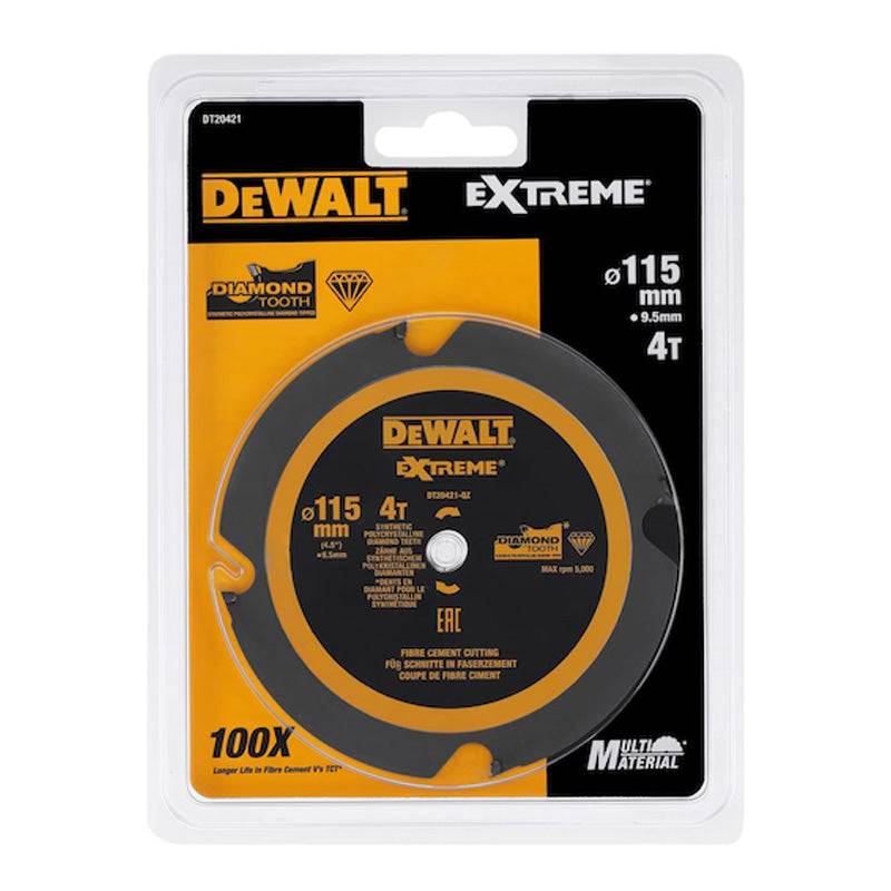 Dewalt - Lame de scie circulaire portative Ø115x9,5mm 4 dents DEWALT DT20421-QZ  denture diamant Dewalt - Imagen 3