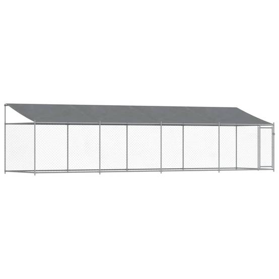Chenil Extérieur pour Chien Acier Galvanisé avec Toit et Porte 8x2x2m – ComfortXL Outdoor Living - Image 2