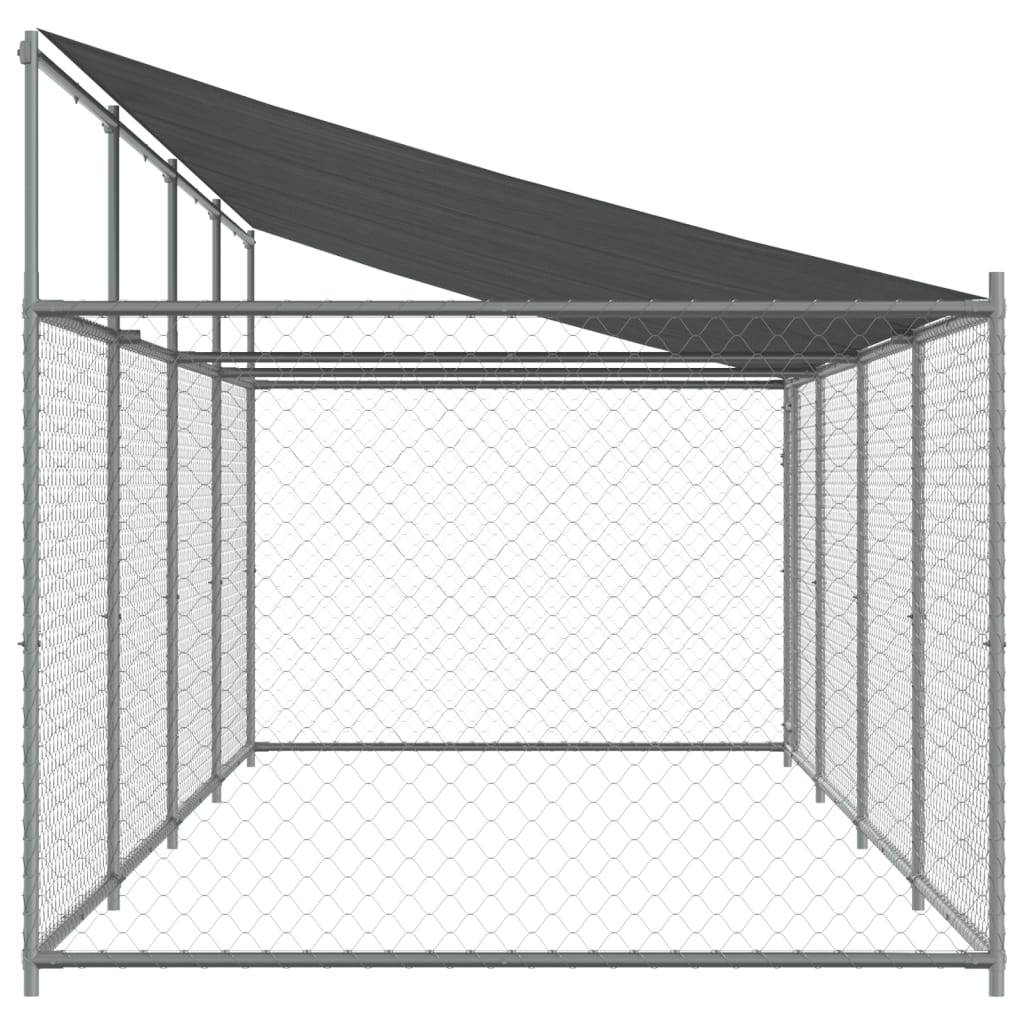 Chenil Extérieur pour Chien Acier Galvanisé avec Toit et Porte 8x2x2m – ComfortXL Outdoor Living - Image 5