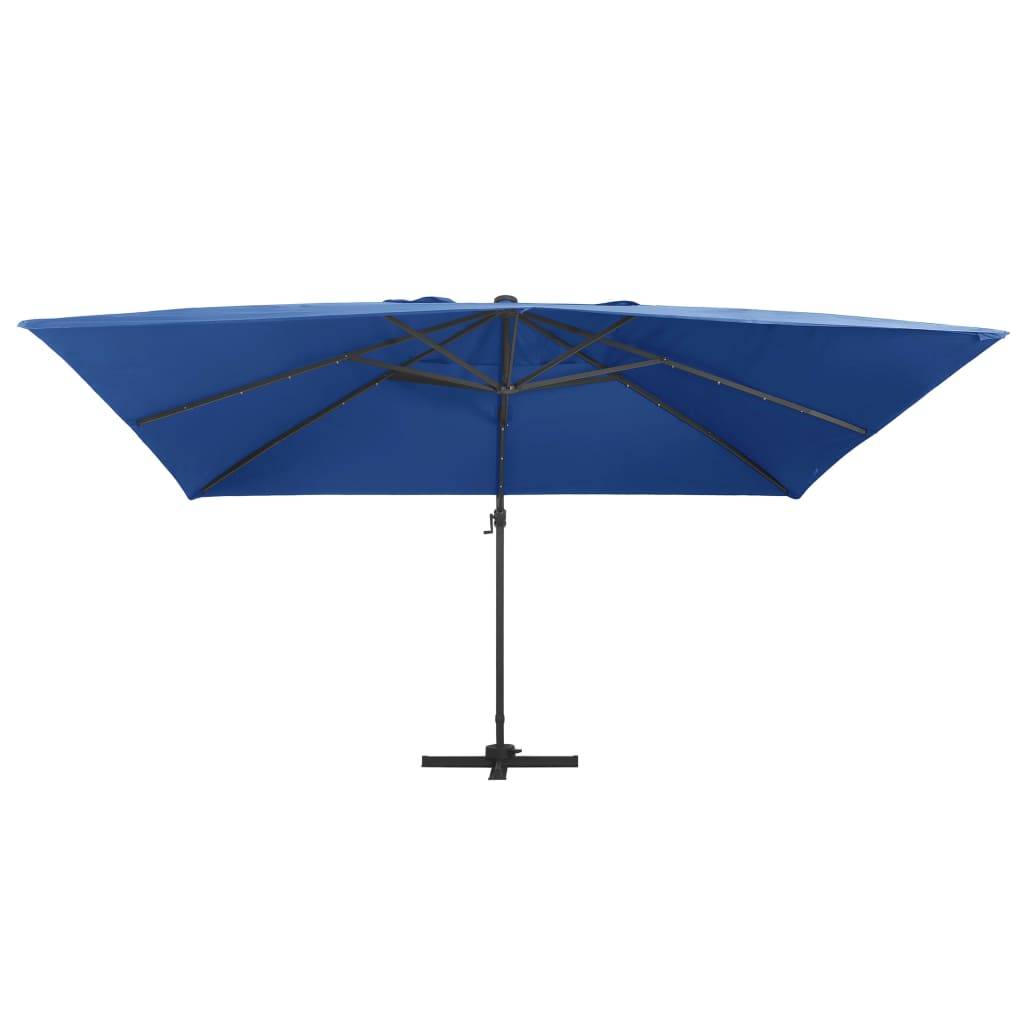 Helloshop26 - Parasol déporté avec lumières led aluminium 400 x 300cm bleu - Imagen 2