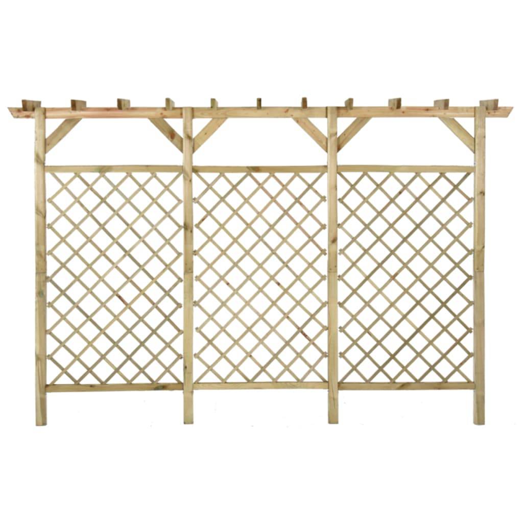 Autre - Clôture à treillis de jardin avec pergola 300x50x200 cm Pin - Image 2
