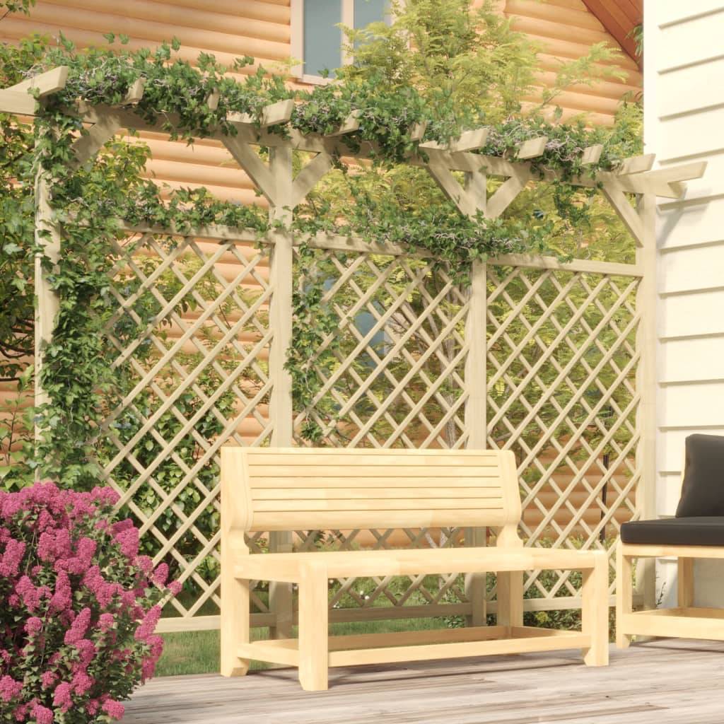Autre - Clôture à treillis de jardin avec pergola 300x50x200 cm Pin - Image 1