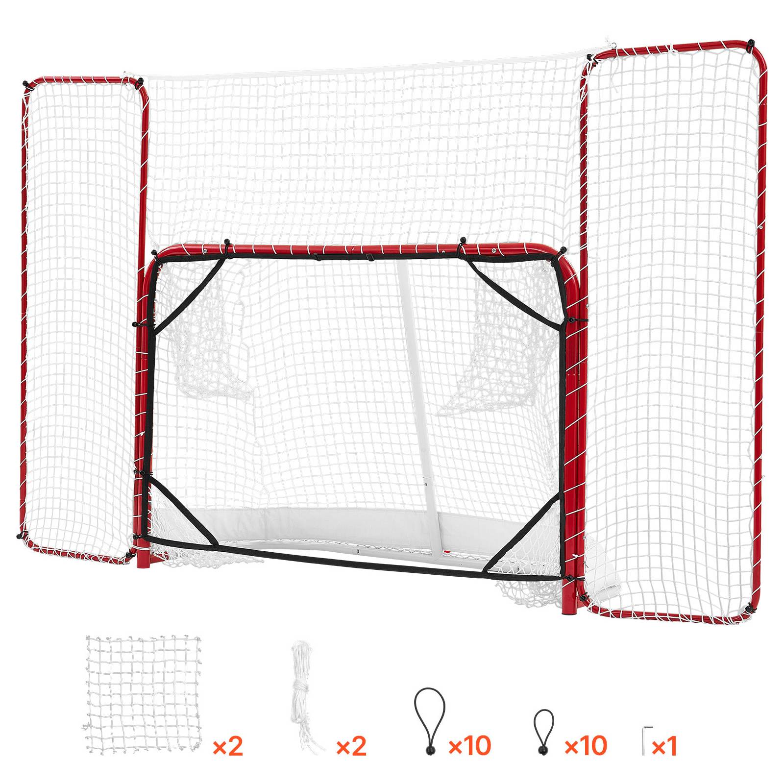 Vevor - VEVOR But de hockey portable 307x183 cm, filet de protection et cible, entraînement rue et parc, haute résistance à l’usure