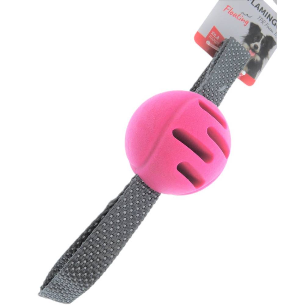 Animallparadise - jeux balle rose avec poignées,  TPR, ø 6.5 cm, pour chien - Imagen 5