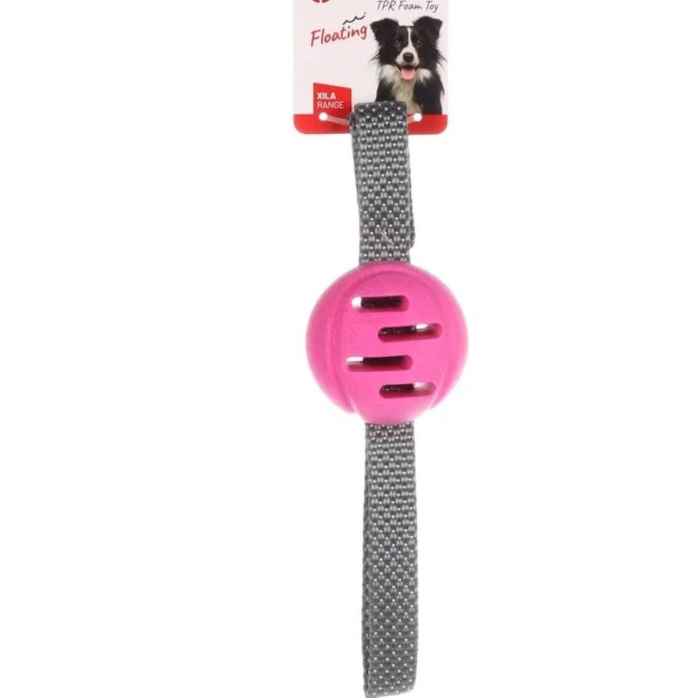 Animallparadise - jeux balle rose avec poignées,  TPR, ø 6.5 cm, pour chien - Imagen 4