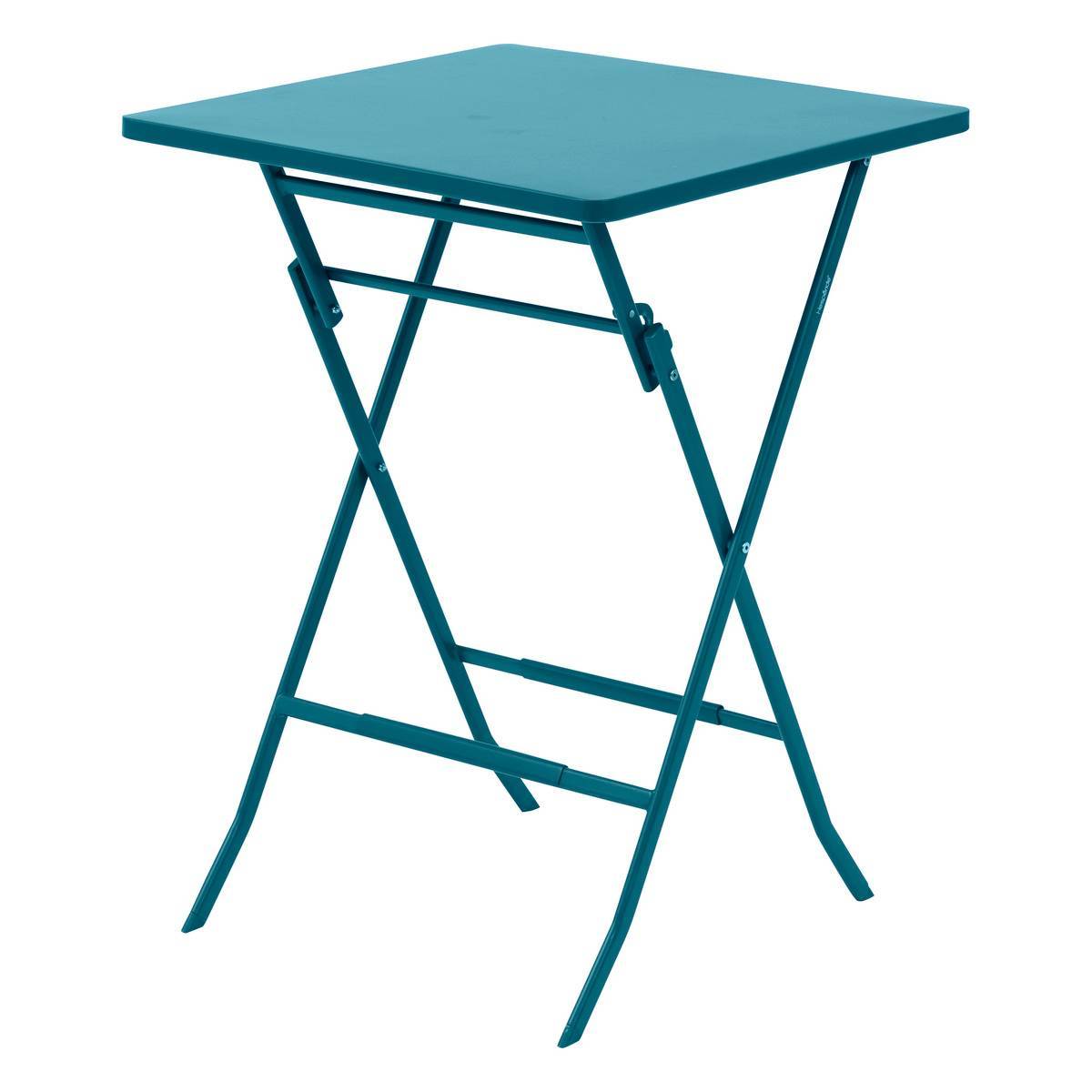 Hesperide - Table haute pliante de jardin "Greensboro" bleu canard 2 places en acier traité époxy Hespéride - Imagen 1