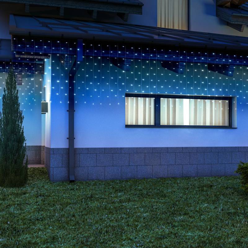 Lotti - Rideau lumineux grande largeur 10M 1000 LED blanc froid 8 modes 31V Lotti - Imagen 5