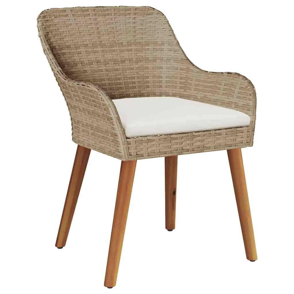 Ensemble Table et Chaises de Jardin 5 Pièces 4 Places en Polyrotin Beige – ComfortXL Outdoor Living - Image 6
