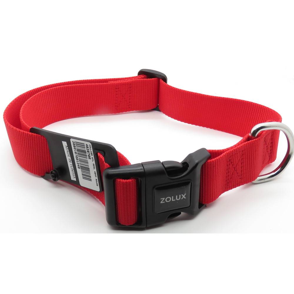 Zolux - collier nylon 50 - 80 cm x 40 mm rouge pour chien. - Image 4