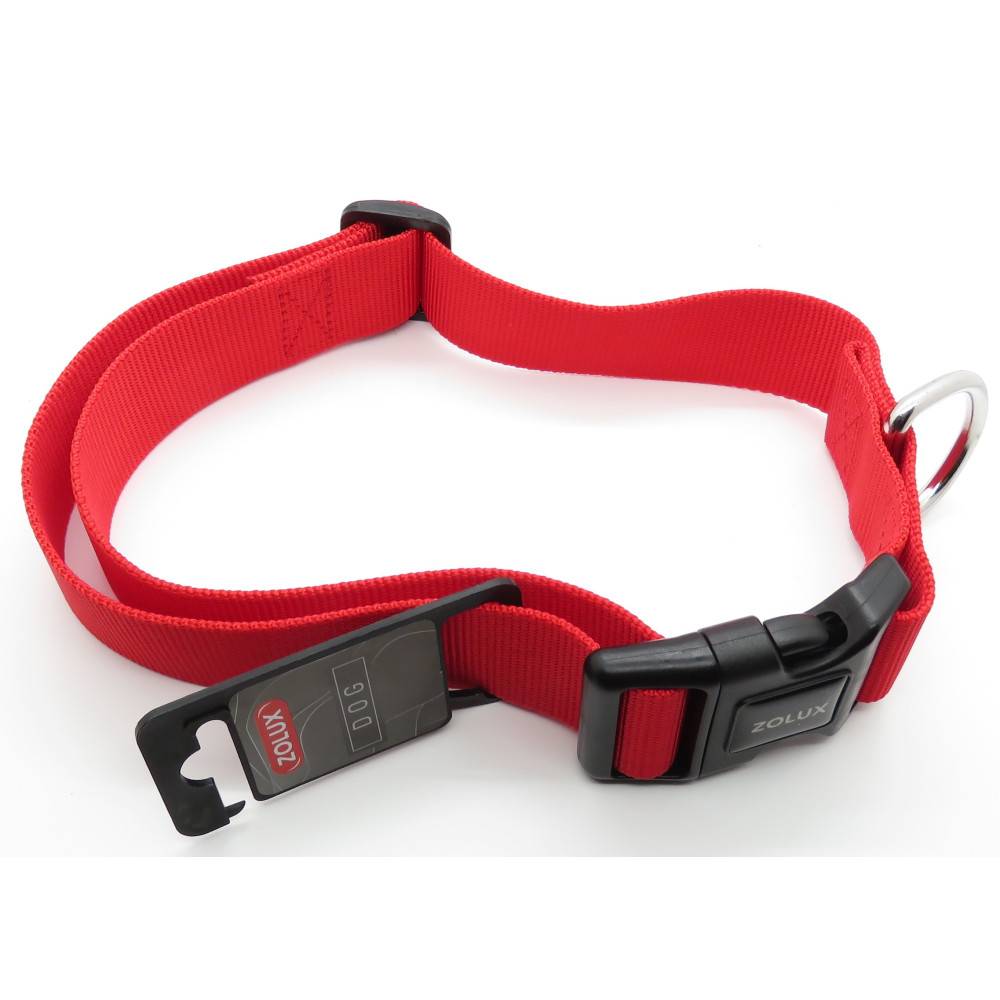 Zolux - collier nylon 50 - 80 cm x 40 mm rouge pour chien. - Image 3