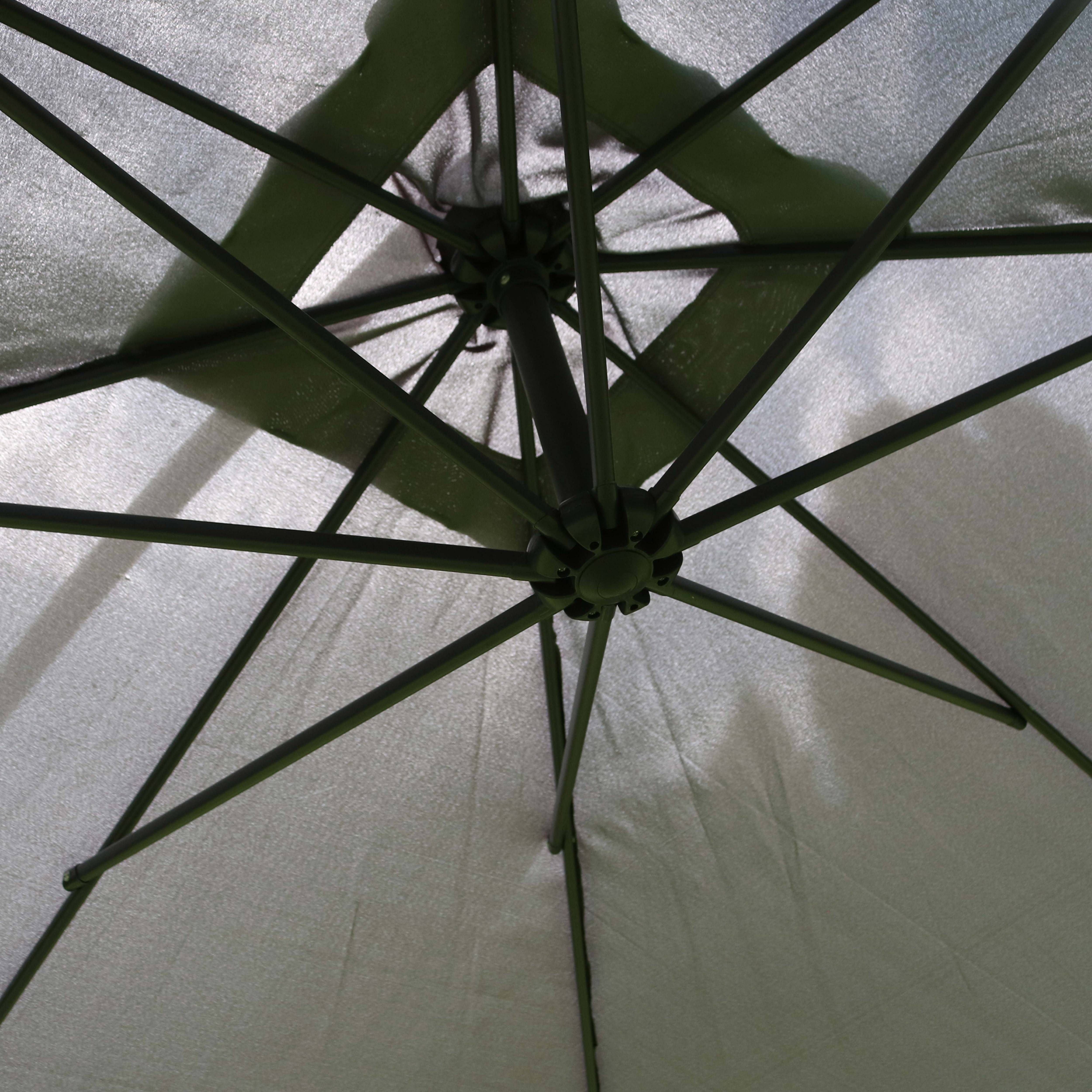 Oviala - Parasol déporté 3x3m et 4 dalles à lestées gris Genova - Oviala - Image 4