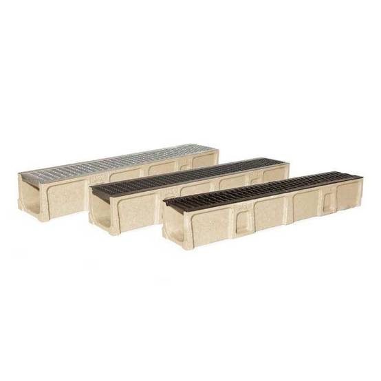 Caniveau de taille supérieure - Large - ACO - Caniveau de 100 cm Caillebotis en acier galvanisé - Image 1
