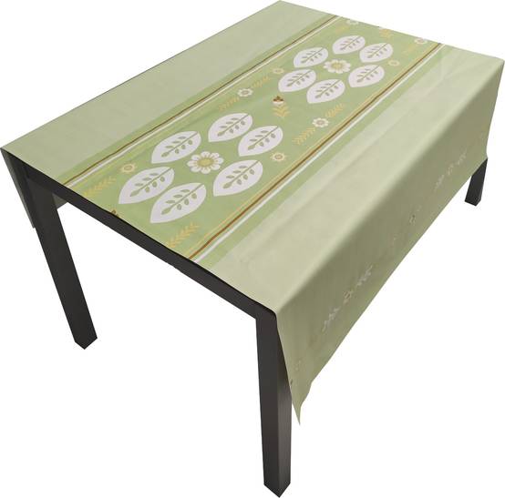 Nappe Composition PVC Base Polyester Anti-taches Mosaïque Hoja Taille 140X200 CM - Imagen 1