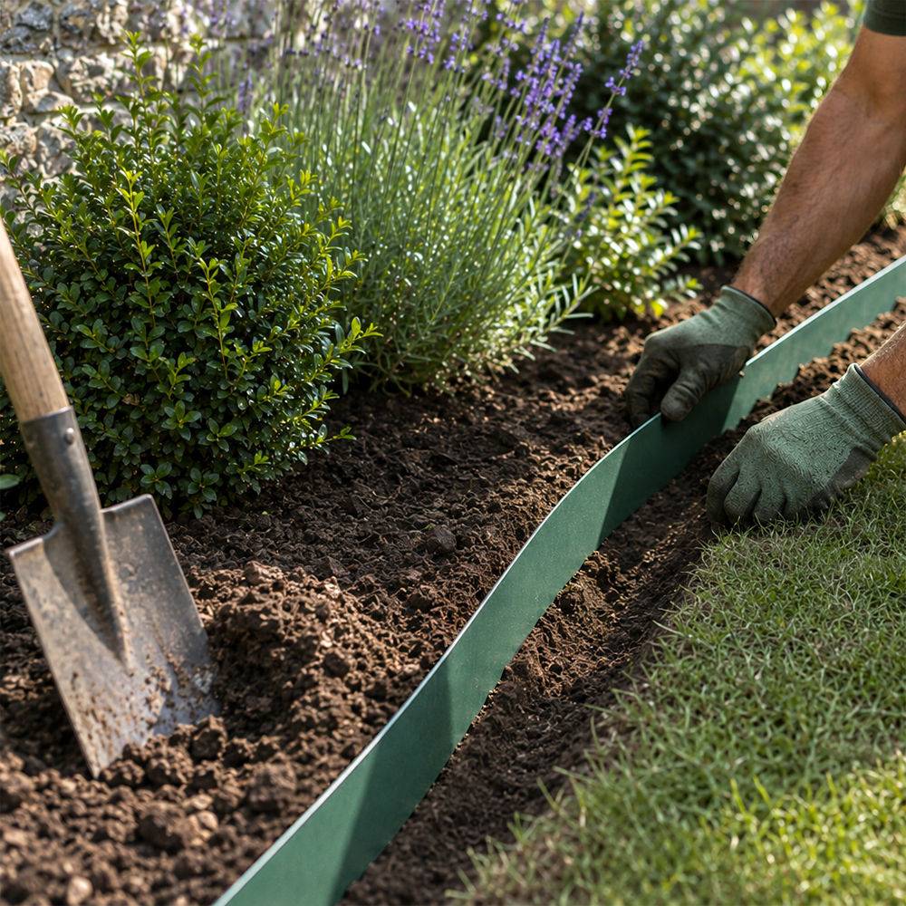 Gt Garden - Bordure de jardin flexible verte - 15 cm x 6 mètres - GT GARDEN - Imagen 2