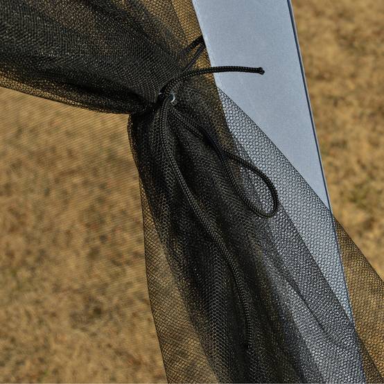 Tonnelle de Jardin 3x3 m Acier avec 4 Moustiquaires Zippées Protection UV Imperméable Gris - ComfortXL Outdoor Living - Image 10