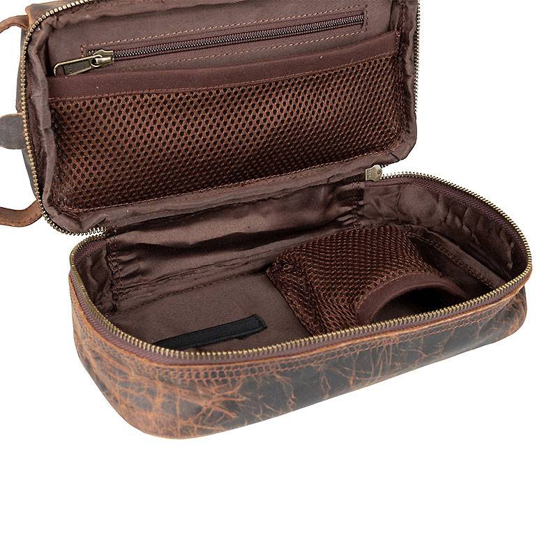 Trousse de toilette en cuir Ethan Chloe 24x14x13cm - Image 4