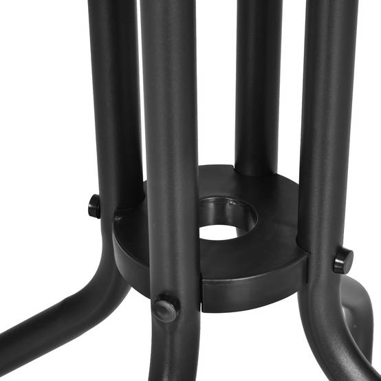 Table de jardin ronde métal et verre trempé pour balcon Ø60x70 cm noir - ComfortXL Outdoor Living - Image 10