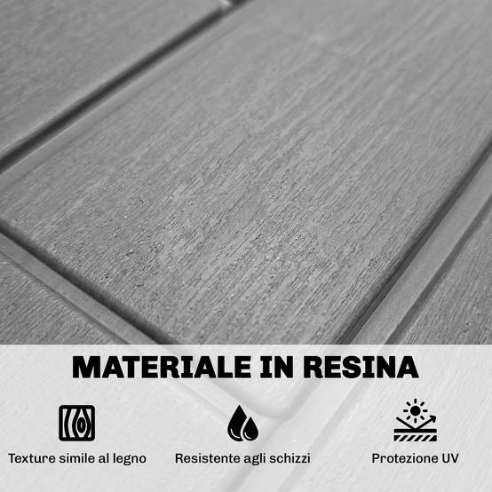 Coffre de jardin 227L résine effet bois gris terrasse étanche 106x43x54cm - ComfortXL Outdoor Living - Image 7