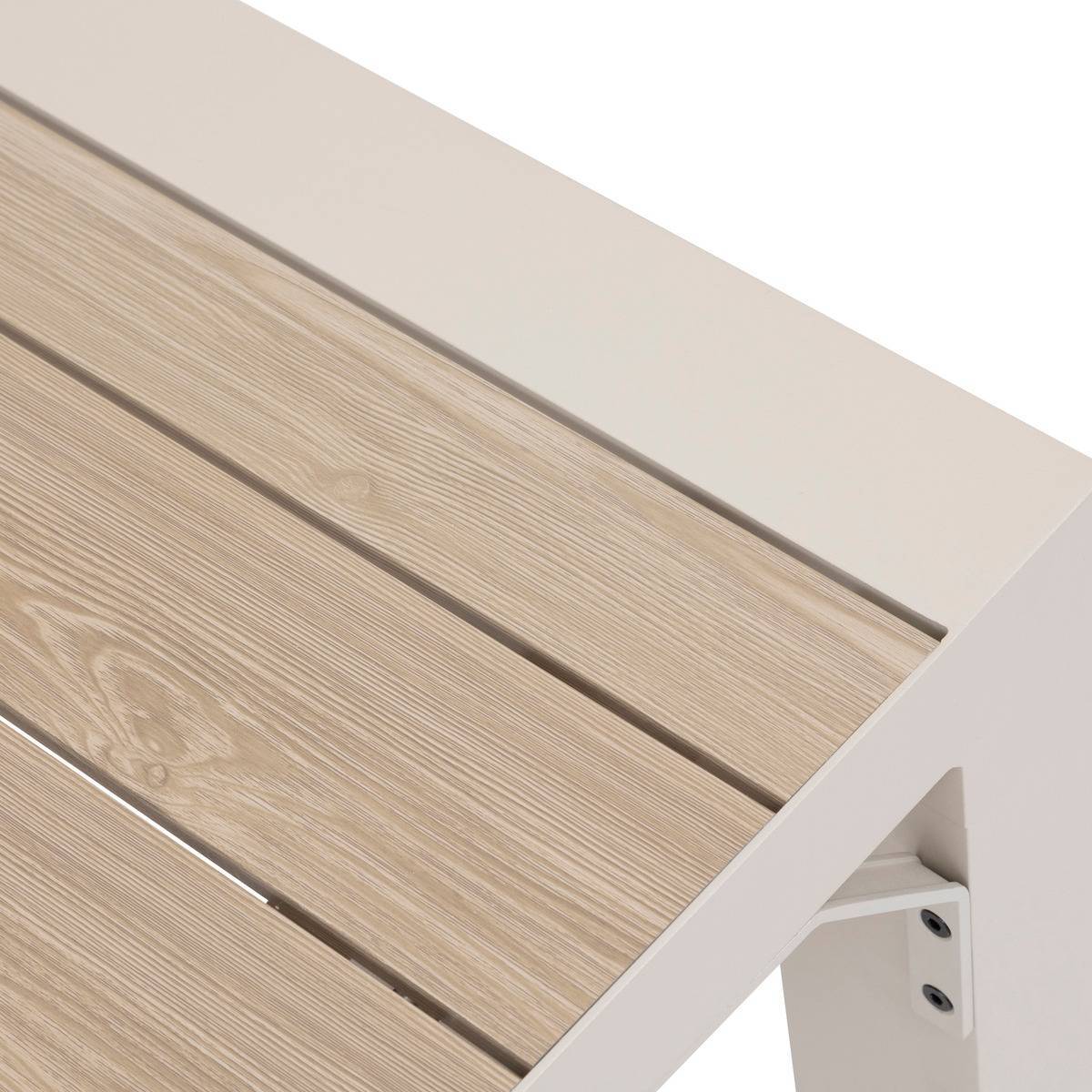 Hesperide - Table de jardin extensible carrée "Évasion" en aluminium lin et blanc traité époxy 10 places - Hespéride - Imagen 5