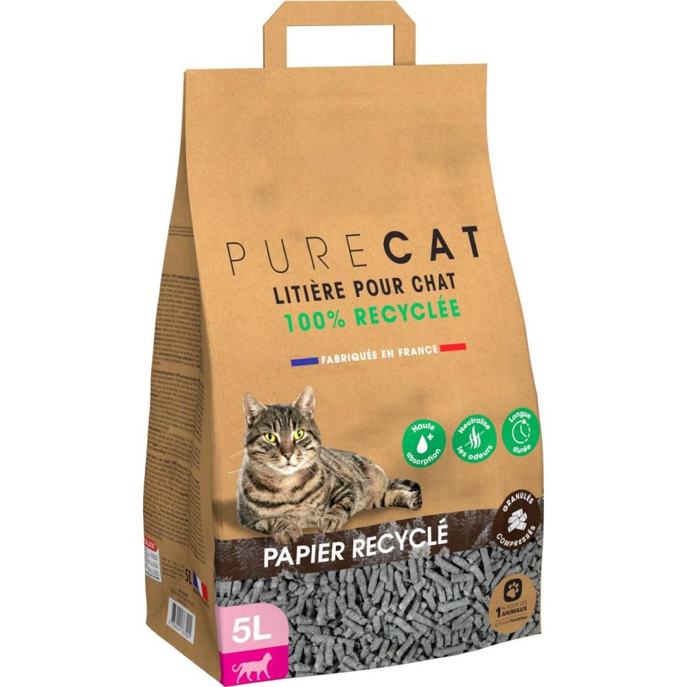 Litière granulés compressés en papier 100 % recyclé, 5 litres, pour chat - Image 4