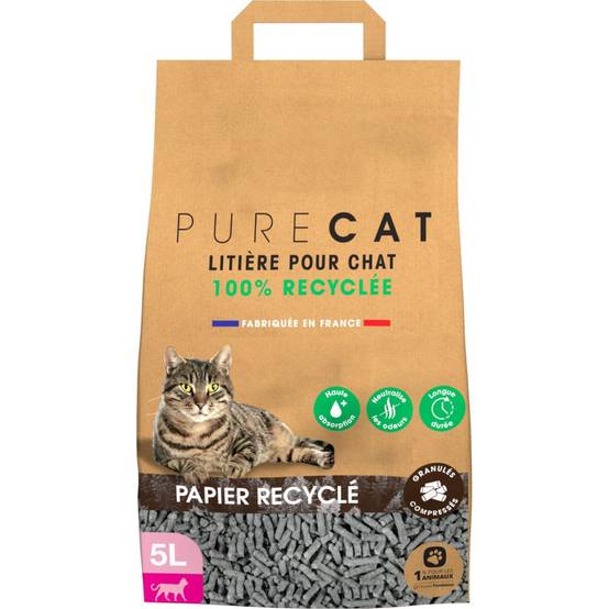 Litière granulés compressés en papier 100 % recyclé, 5 litres, pour chat - Image 3