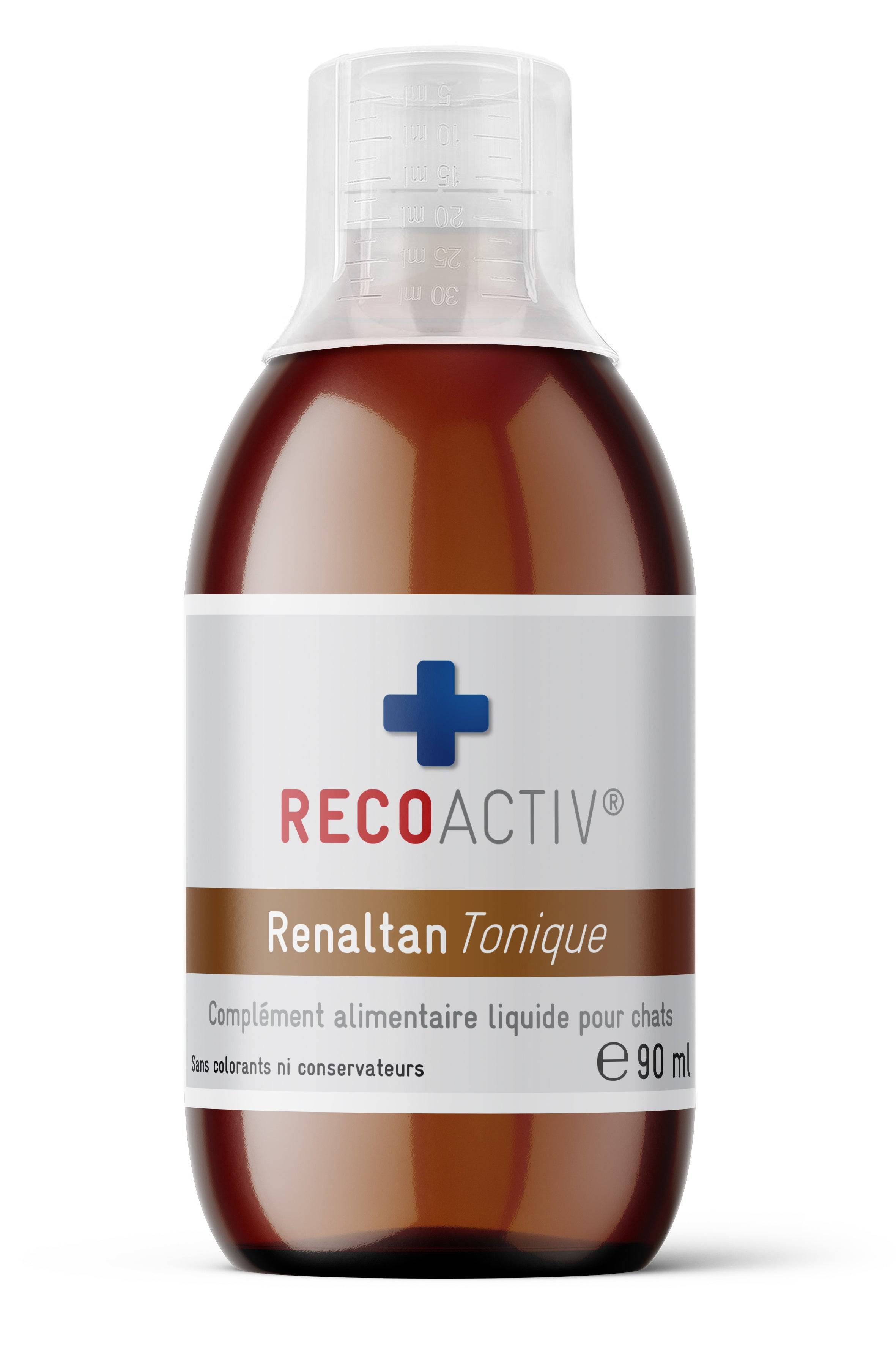 Renaltan Tonique pour chats, 3 x 90 ml, avec liant de phosphate pour réduire l'absorption de phosphate et soutenir la fonction rénale - RECOACTIV® - Imagen 3