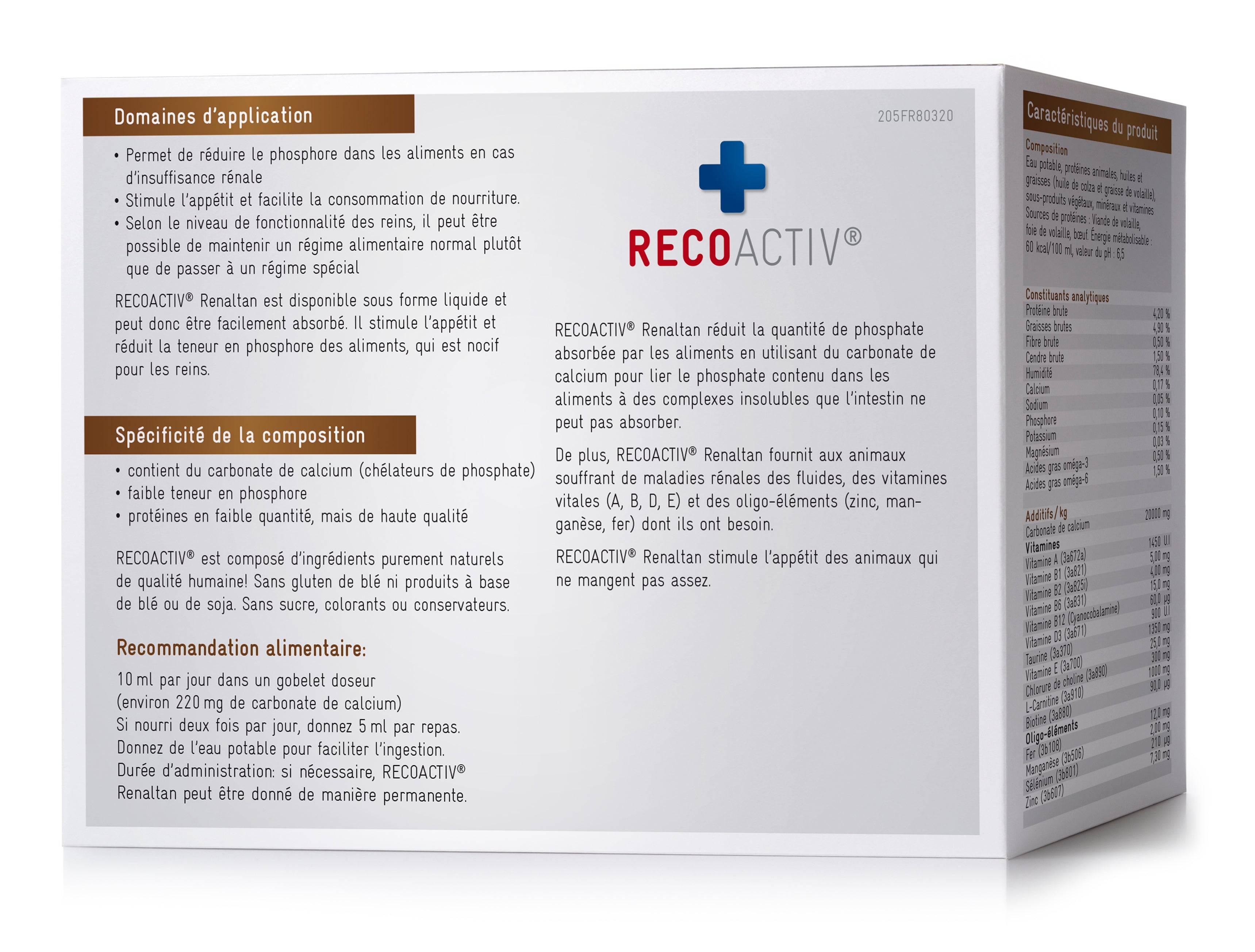 Renaltan Tonique pour chats, 3 x 90 ml, avec liant de phosphate pour réduire l'absorption de phosphate et soutenir la fonction rénale - RECOACTIV® - Imagen 2