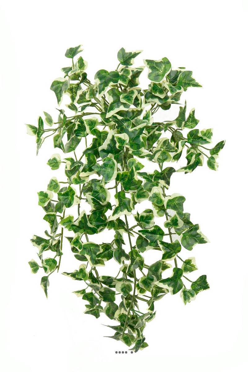 Artificielles - Chute de lierre artificiel L 45 cm vert-blanc 216 feuilles - Imagen 1