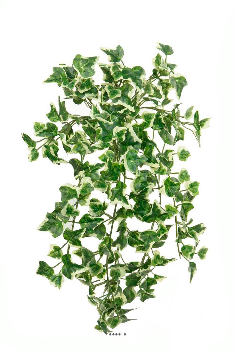 Artificielles - Chute de lierre artificiel L 45 cm vert-blanc 216 feuilles - Imagen 3