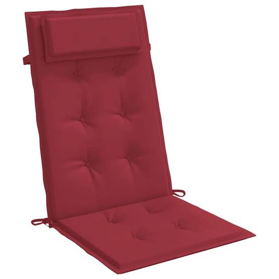 Coussins de chaise à dossier haut polyester rouge bordeaux 120 x 50 x 3 cm, poids:1.3kg - PANGIVO - Image 5
