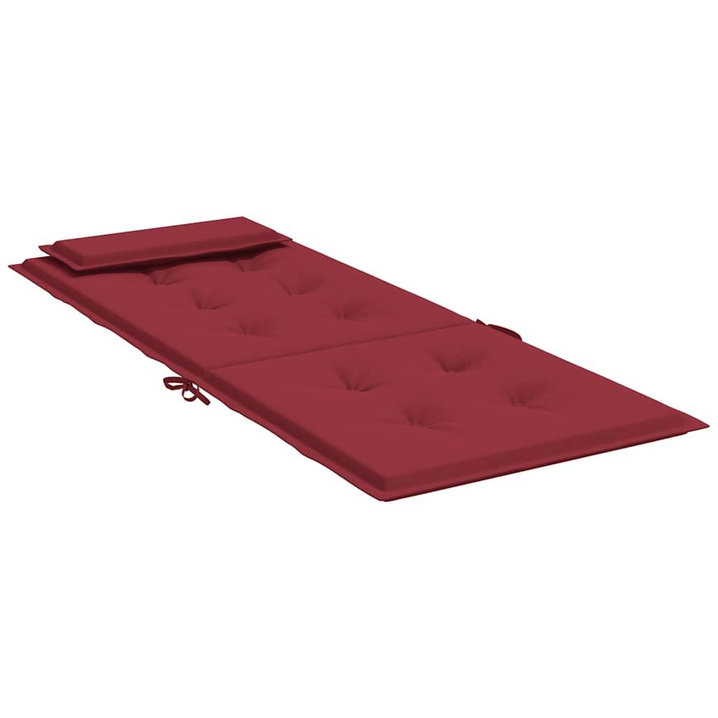 Coussins de chaise à dossier haut polyester rouge bordeaux 120 x 50 x 3 cm, poids:1.3kg - PANGIVO - Image 6