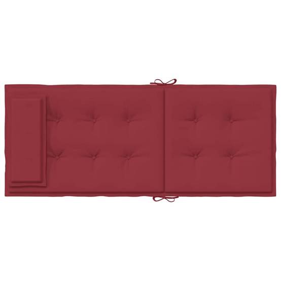Coussins de chaise à dossier haut polyester rouge bordeaux 120 x 50 x 3 cm, poids:1.3kg - PANGIVO - Image 7