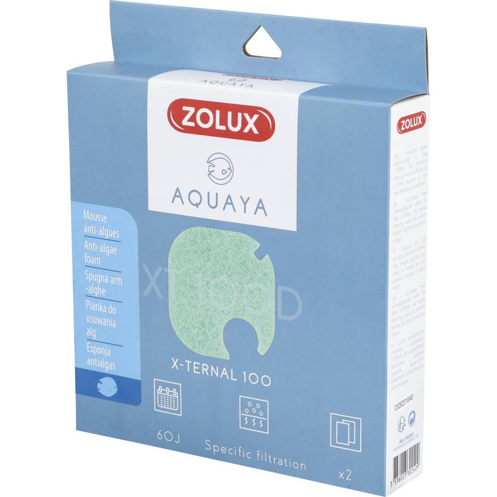 Zolux - Filtre pour pompe x-ternal 100, filtre XT 100 D mousse anti algues x 2. pour aquarium. - Imagen 3