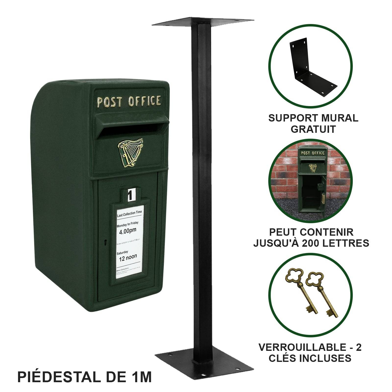 Monstershop - Boîte aux Lettres Verte avec Support - Imagen 2