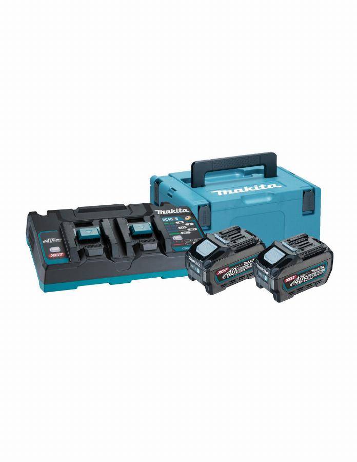Makita - Makita 40V Li-ion MAX Set de 2 batteries 4.0Ah - Chargeur - Mbox - 191U13-9 - Imagen 1