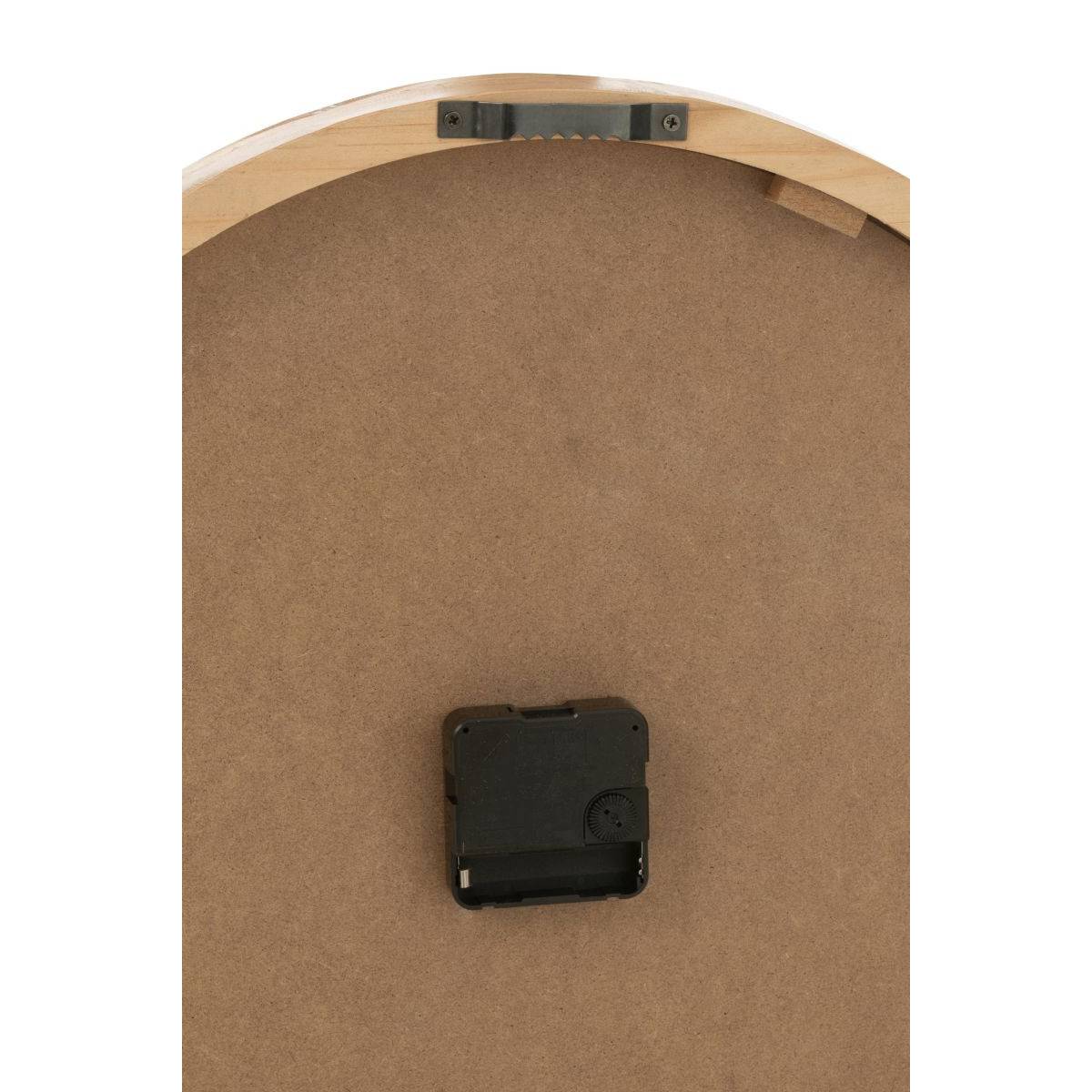 Horloge Murale en Bois "Beatriz" 40cm Blanc & Naturel - Image 3