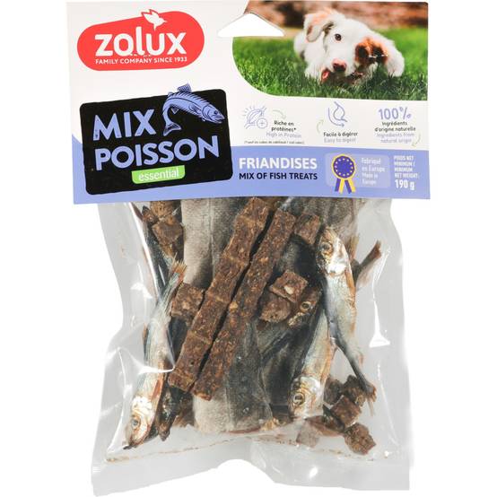 Zolux - Friandises naturelles mix au Poisson 190 g pour chien - Image 1