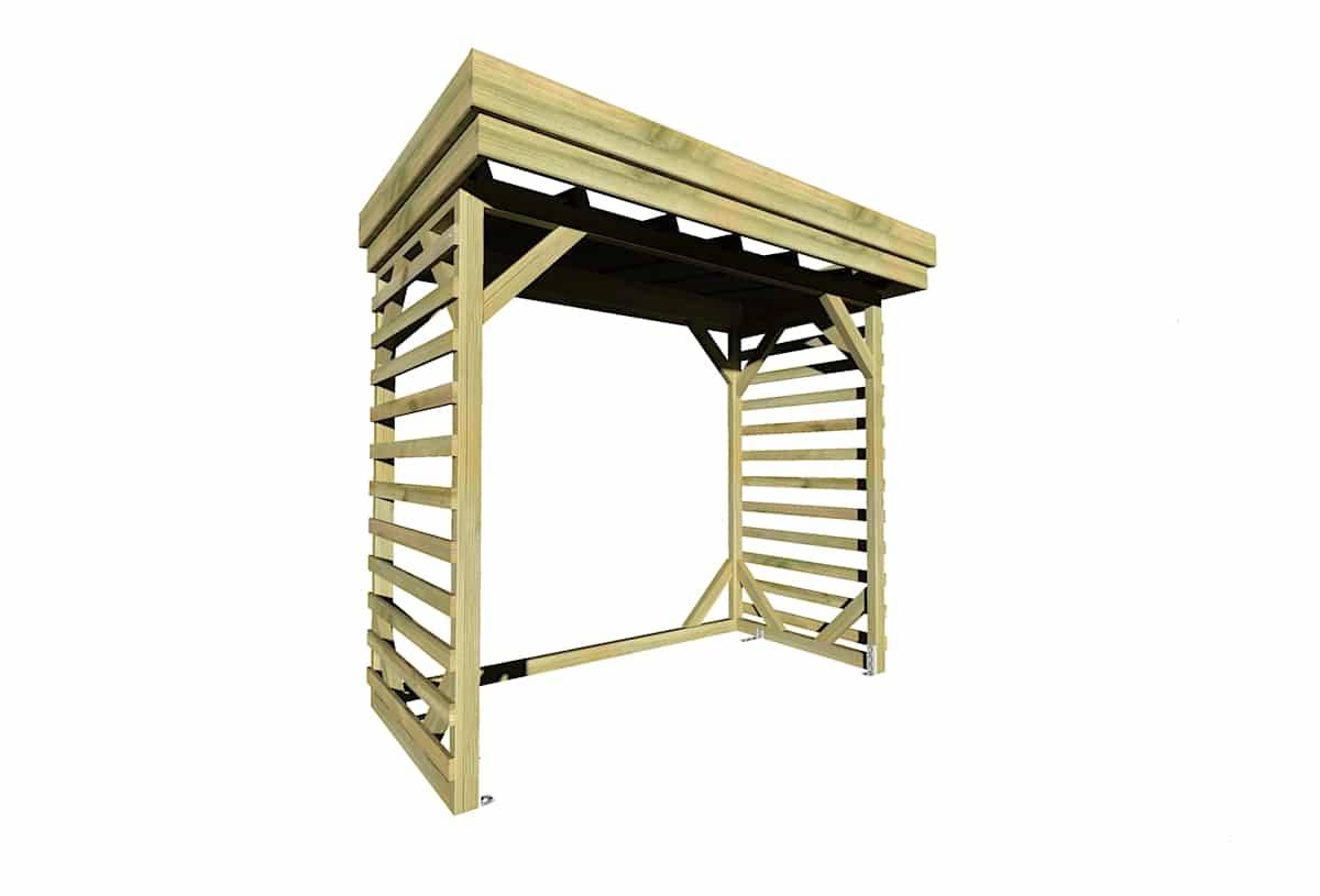 Sans Marque - ABRI Bûches en Bois - 2,8m2 - 2,15x1,31m - Pin Sylvestre traité Autoclave - Surface Int : 1,8m2 / 3 stères / Abri Français - Imagen 1